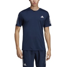 adidas Tennis-Tshirt Club 3 Stripes navyblau Herren